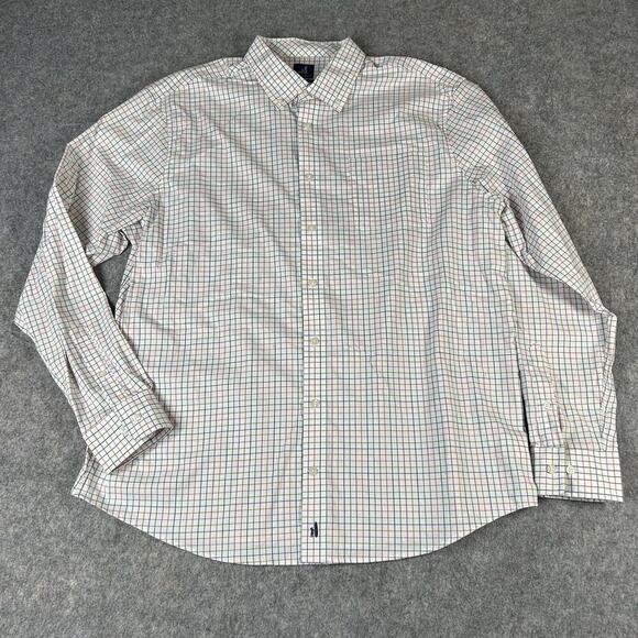 Johnnie-O Prep-formance Shirt Mens XL Checkered Plaid Button Down Flaw - Picture 1 of 13